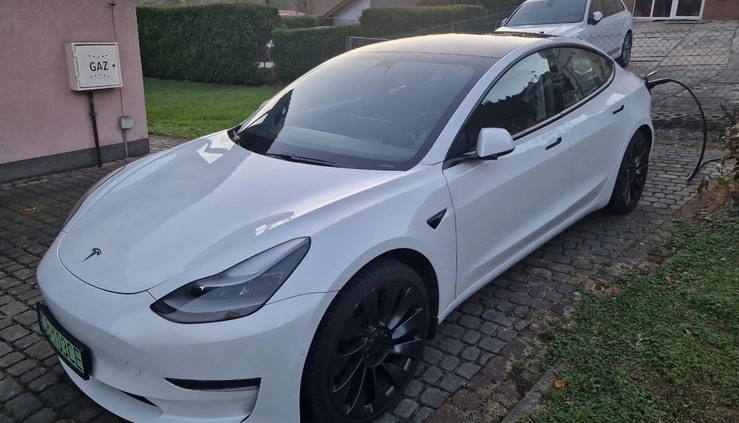 Tesla Model 3 cena 169000 przebieg: 96000, rok produkcji 2021 z Cieszyn małe 22